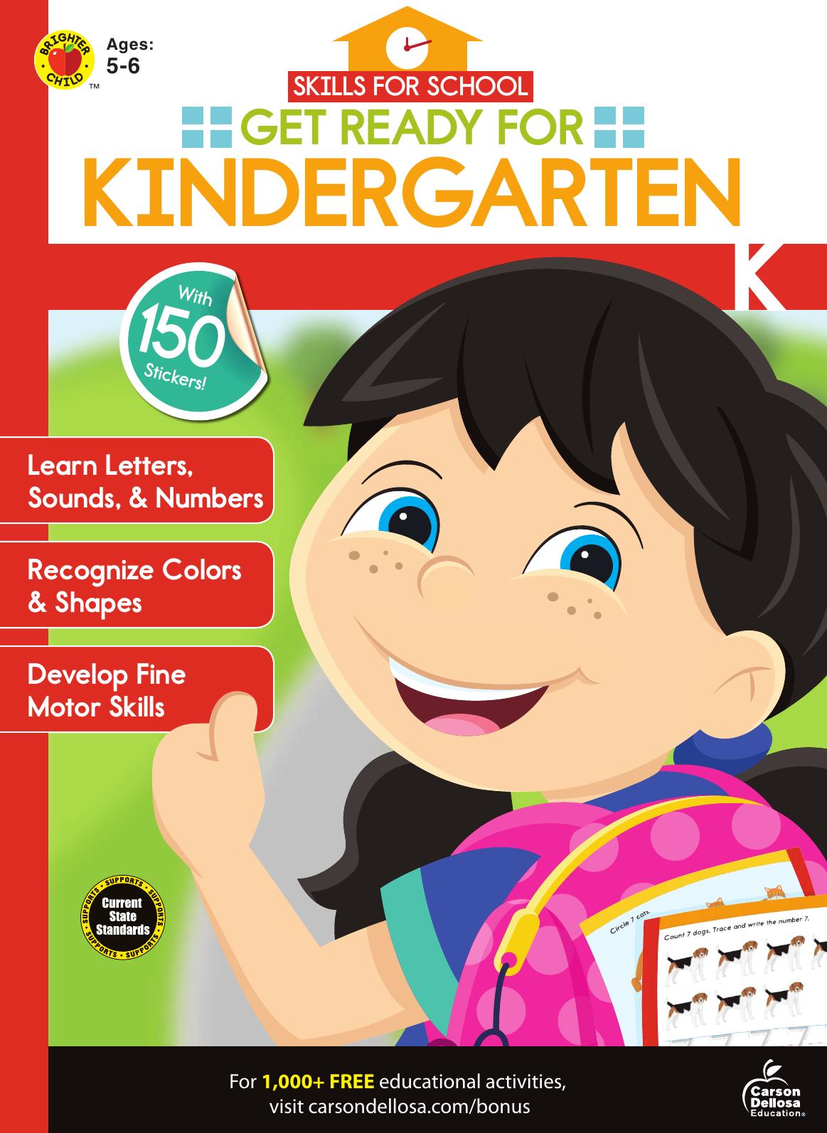 Skills For School Get Ready For Kindergarten Brighter Child Carsondellosa Publishing Child