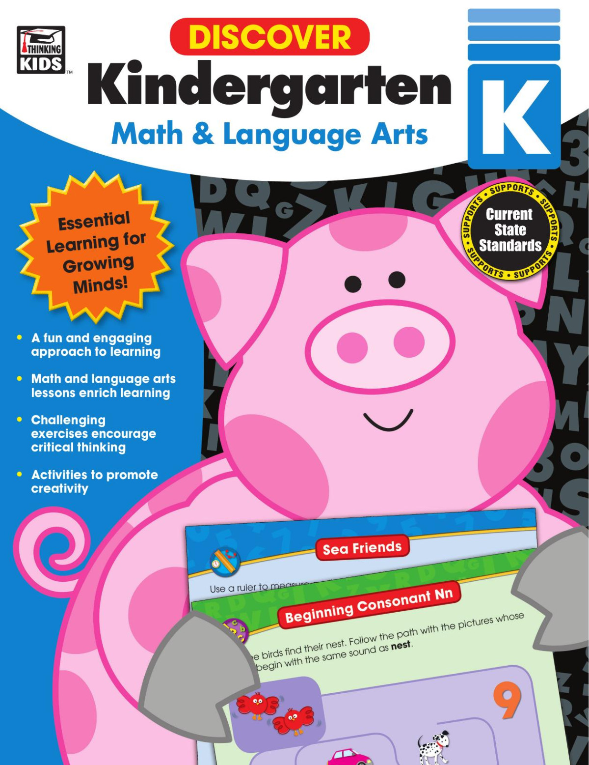 Thinking Kids Discover Kindergarten Math Language Arts Thinking Kids Carsondellosa Publishing Kids