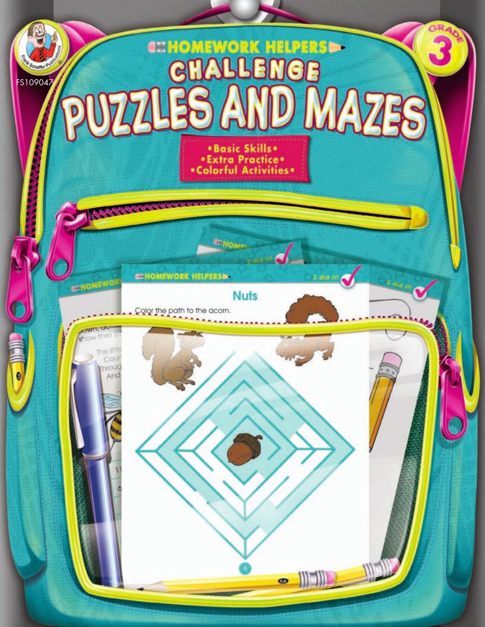 Homework Helpers Challenge Puzzles And Mazes 3 Frank Schaffer Publications Publications