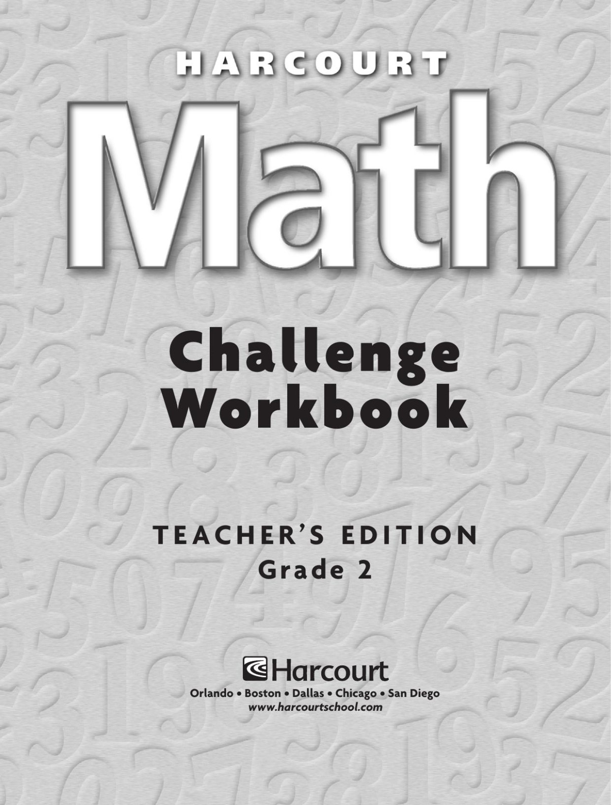 Math Challenge Workbook Teachers Edition Grade 2 Harcourt