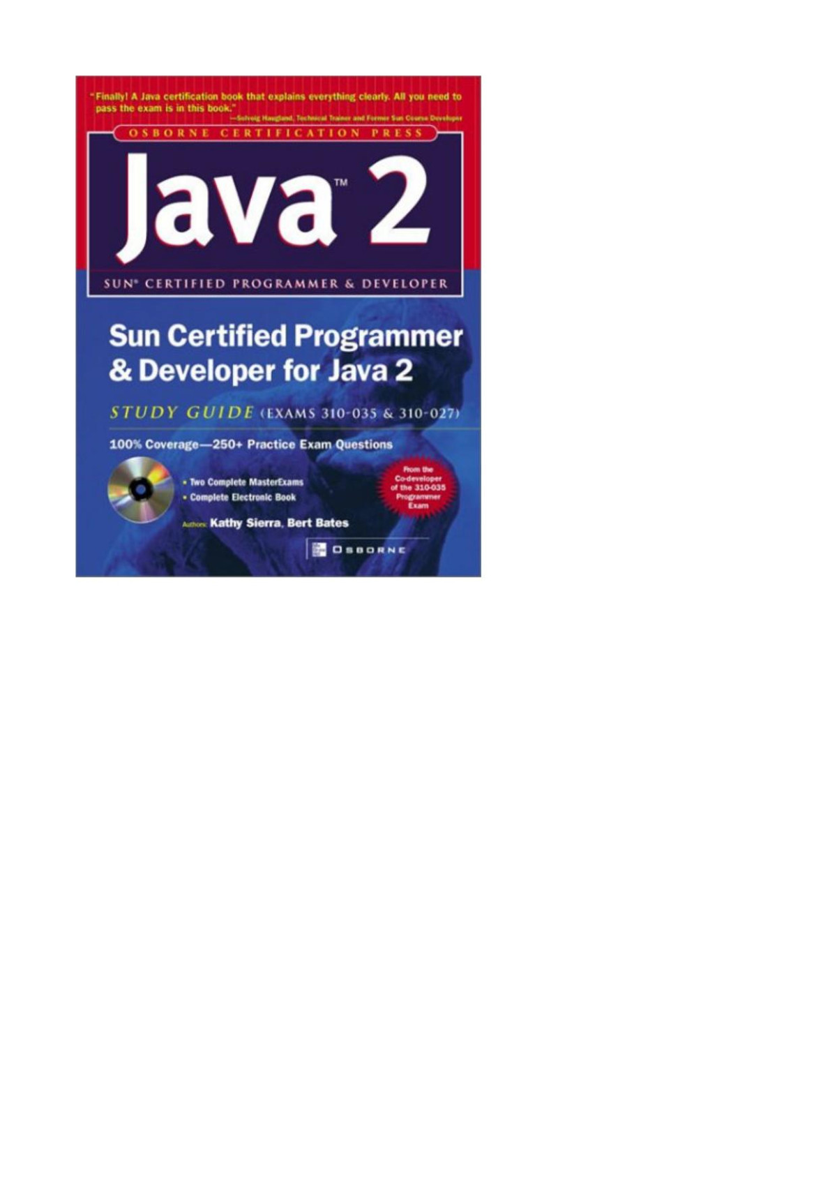 Sun Certified Programmer Developer For Java 2 Study Guide Exam 310035 310027 1st Edition Kathy Sierra