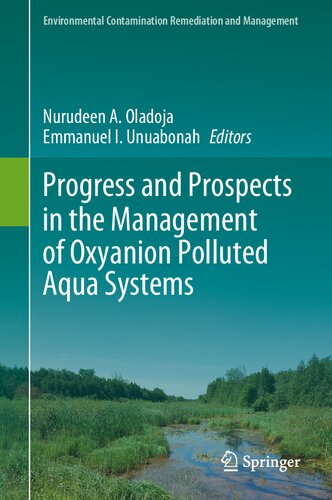 Progress And Prospects In The Management Of Oxyanion Polluted Aqua Systems Nurudeen A Oladoja