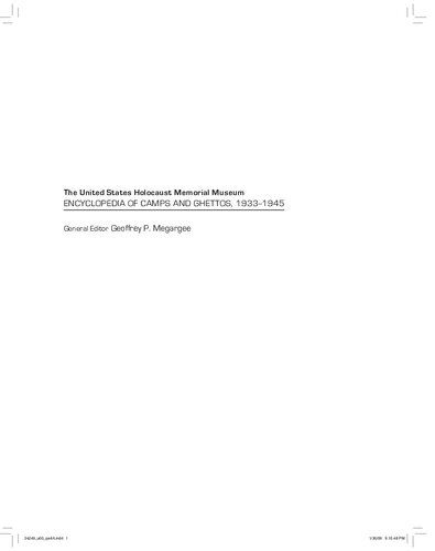 Encyclopedia Of Camps And Ghettos 19331945 Early Camps Youth Camps And Concentration Camps And Subcamps Under The Ssbusiness Administration Main Office Wvha United States Holocaust Memorial Museum