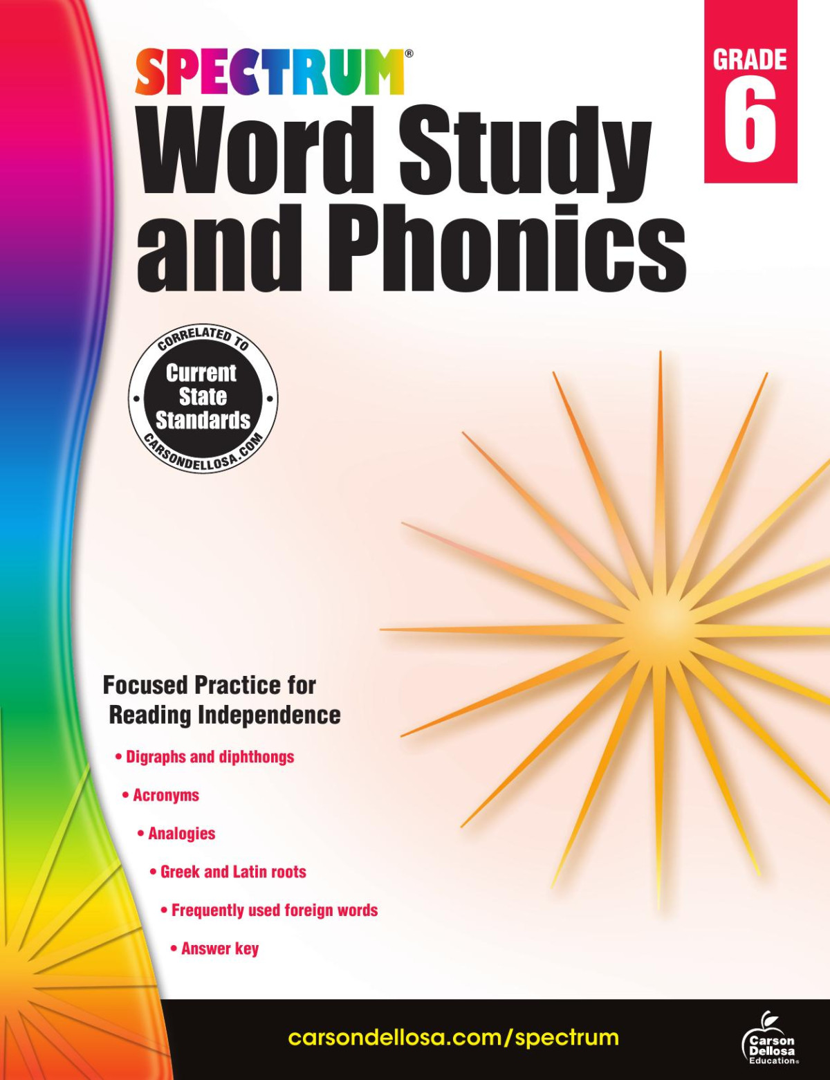 Spectrum Word Study And Phonics 6 Spectrum Spectrum