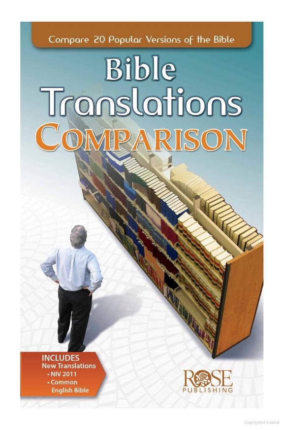 Bible Translations Comparison Rose Publishing Publishing Rose