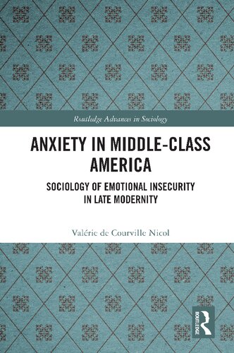 Anxiety In Middleclass America Sociology Of Emotional Insecurity In Late Modernity Valrie De Courville Nicol