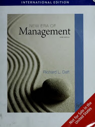 The New Era Of Management 7th International Student R L Daft