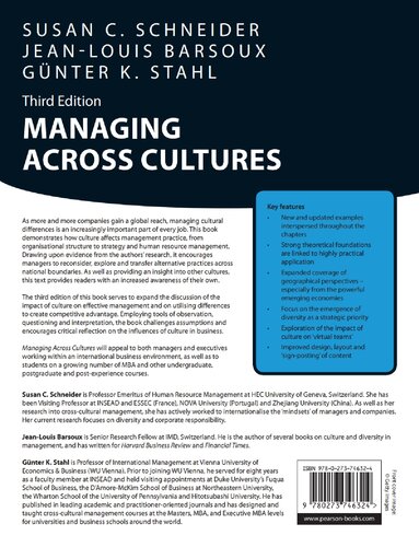 Managing Across Cultures 3rd Edition 3rd Edition Susan C Schneider