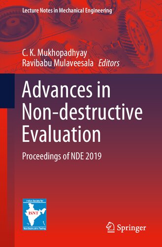 Advances In Nondestructive Evaluation Proceedings Of Nde 2019 C K Mukhopadhyay