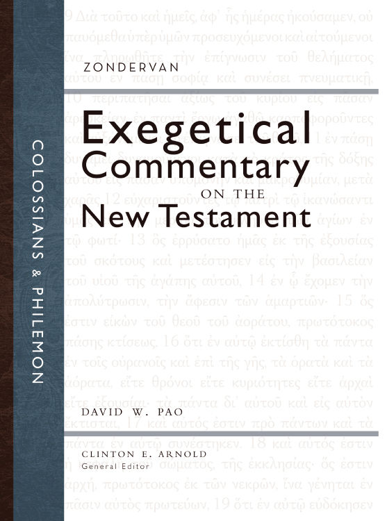 Colossians And Philemon David W Pao