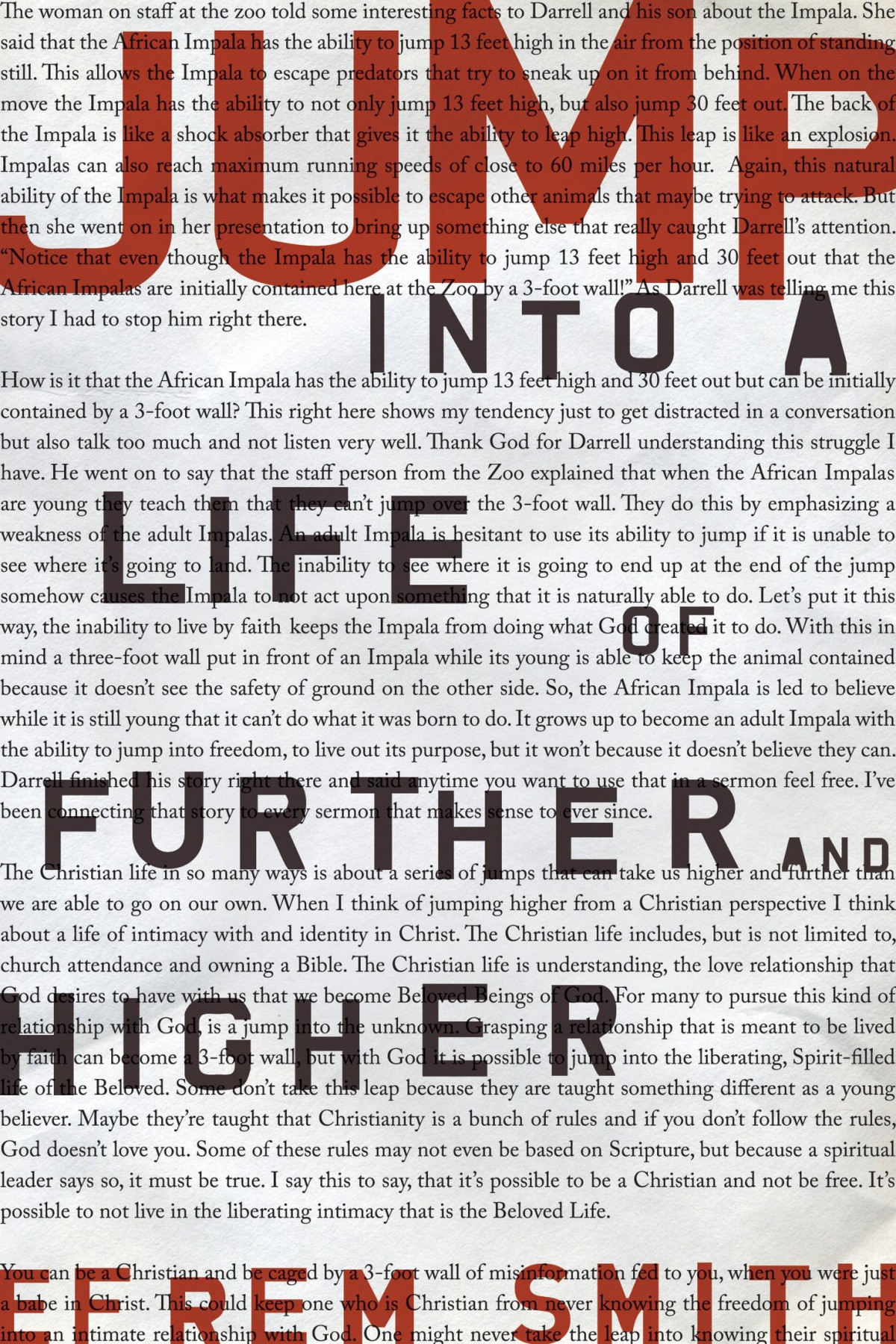 Jump Into A Life Of Further And Higher Efrem Smith Smith Efrem
