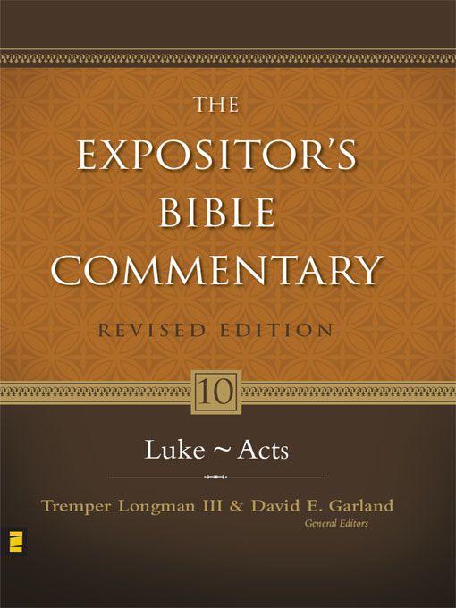 Lukeacts Tremper Longman David E Garland Longman Tremper Garland