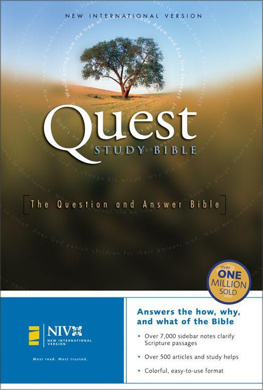 Niv Quest Study Bible The Question And Answer Bible Zondervan Zondervan