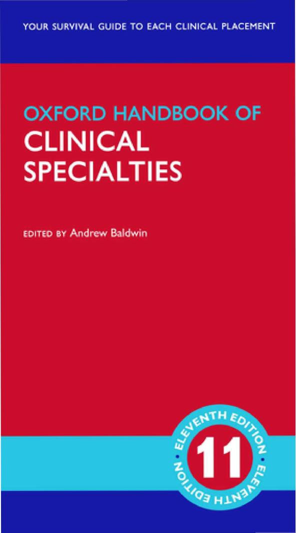 Oxford Handbook Of Clinical Specialties 11th Edition Andrew Baldwin