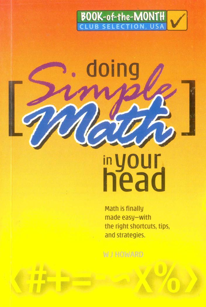 Doing Simple Maths In Your Head Wj Howard
