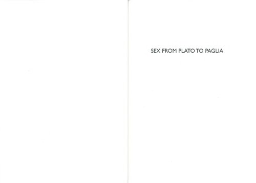 Sex From Plato To Paglia A Philosophical Encyclopedia Alan Soble