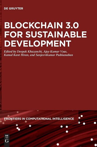 Blockchain 30 For Sustainable Development Deepak Khazanchi Ajay Kumar Vyas