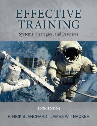 Effective Training Systems Strategies And Practices 6th Edition P Nick Blanchard