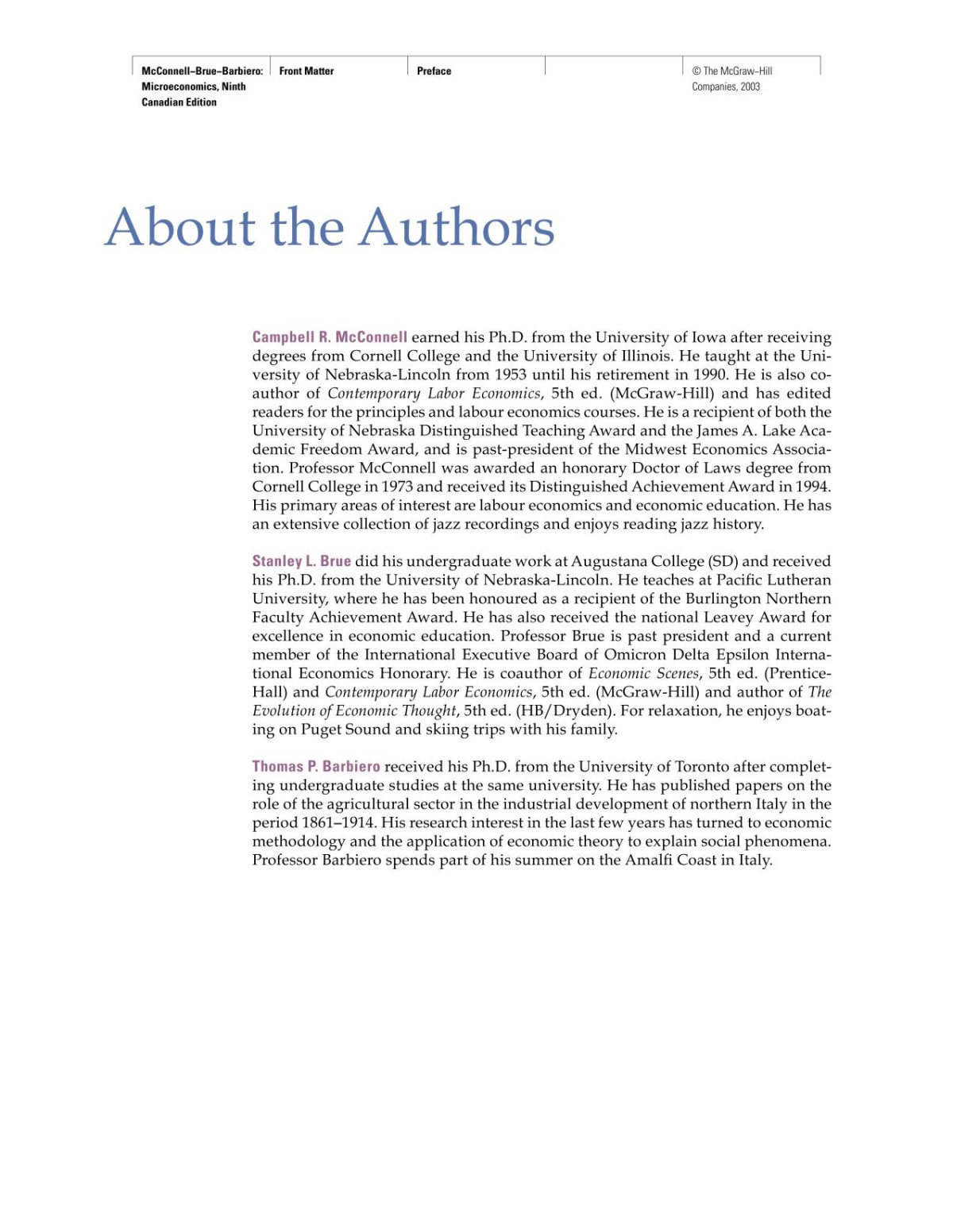 Microeconomics Microeconomics Principles Problems And Policies Mcconnell Stanley L Brue Thomas P Barbiero