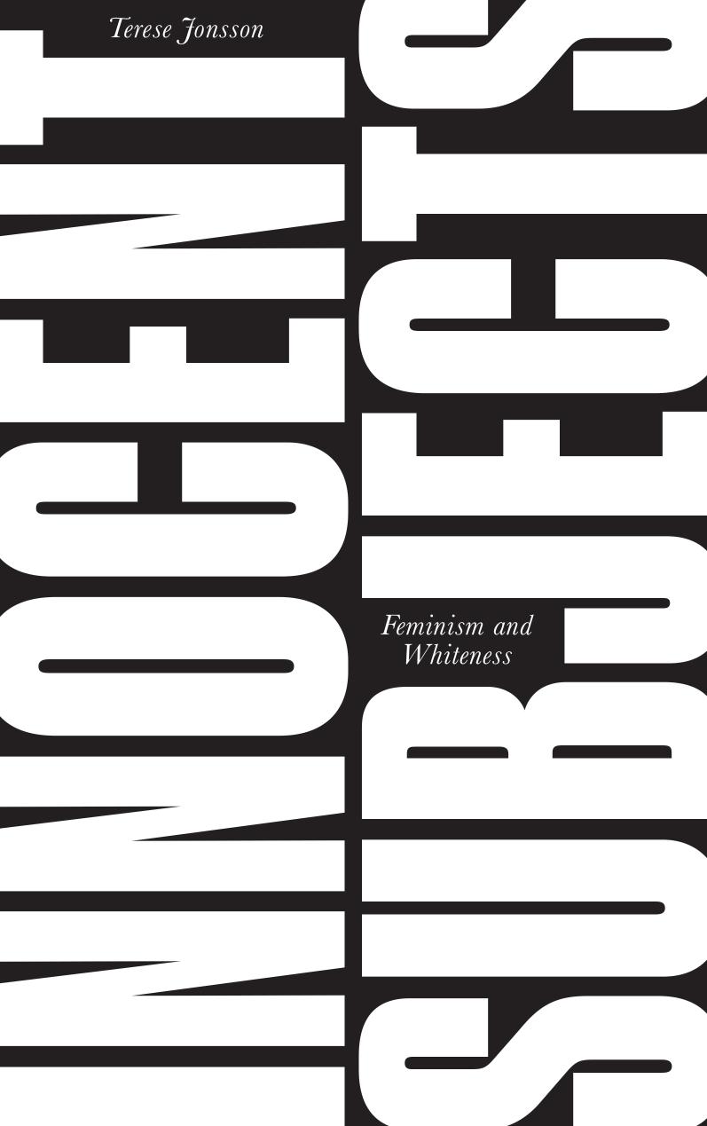 Innocent Subjects Feminism And Whiteness Terese Jonsson