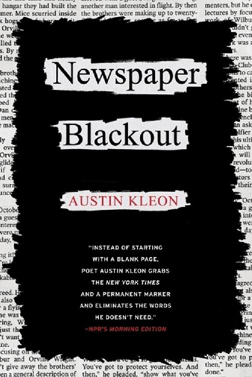 Newspaper Blackout Austin Kleon