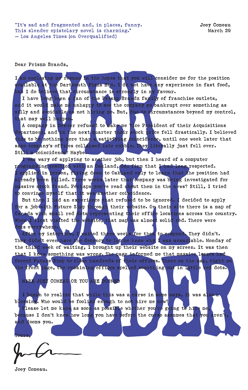 Overqualifieder Comeau James