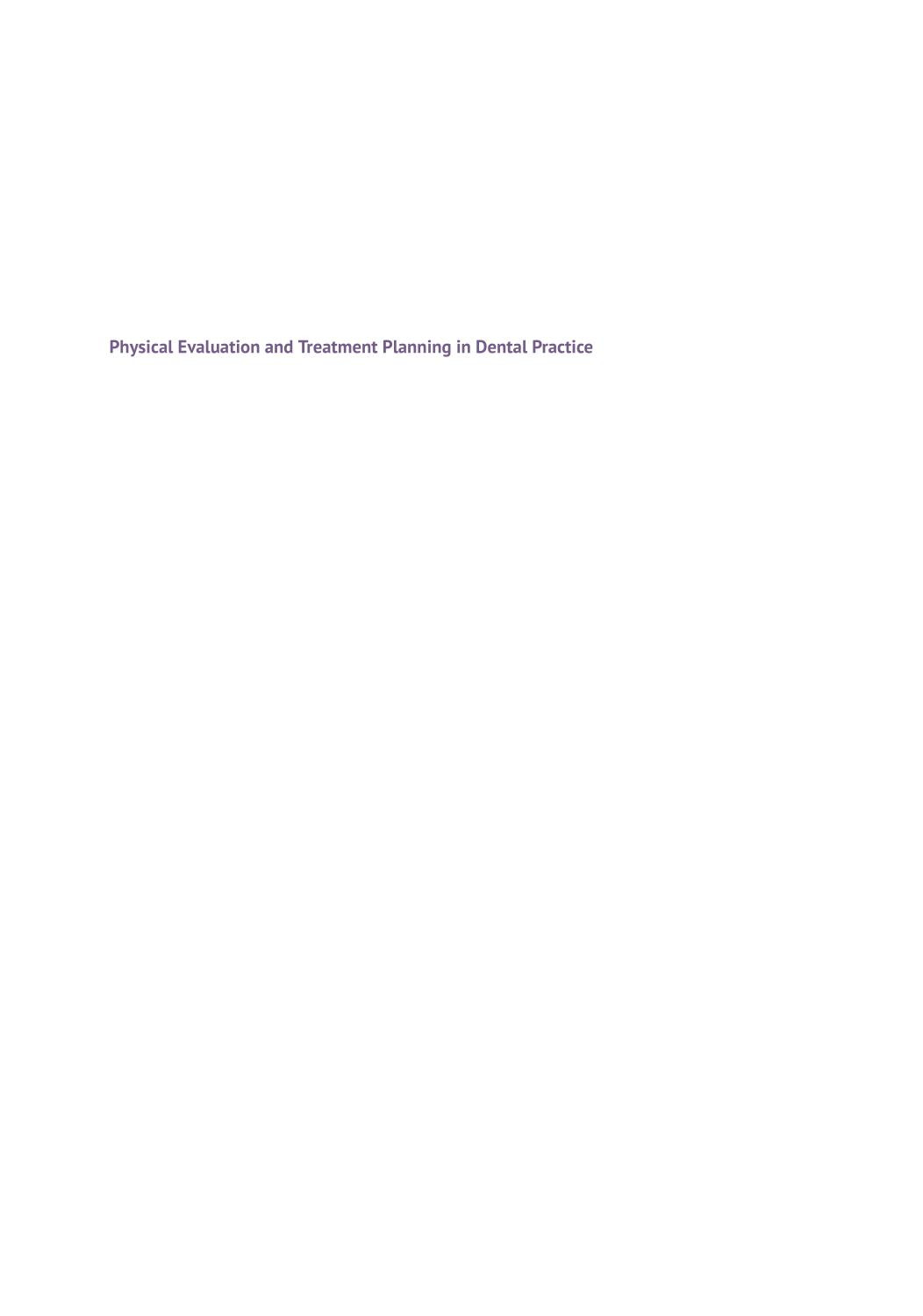 Physical Evaluation And Treatment Planning In Dental Practice 2nd Edition Gza T Terzhalmy