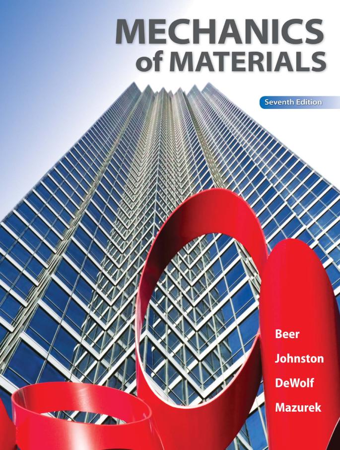 Mechanics Of Materials Hardcover Ferdinand P Beer E Russell Johnston Jr John T Dewolf David F Mazurek