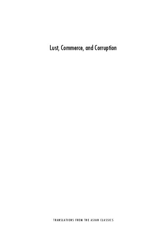 Lust Commerce And Corruption An Account Of What I Have Seen And Heard By An Edo Samurai Mark Teeuwen Kate Wildman Nakai Fumiko Miyazaki Anne Walthall John Breen