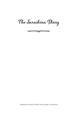 The Sarashina Diary A Womans Life In Eleventhcentury Japan Lady Sarashina Moriyuki Ito Sonja Arntzen