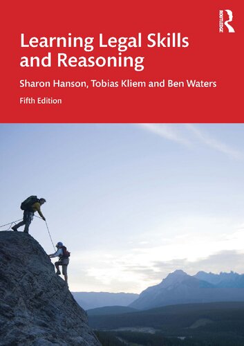 Learning Legal Skills And Reasoning 5th Edition Sharon Hanson