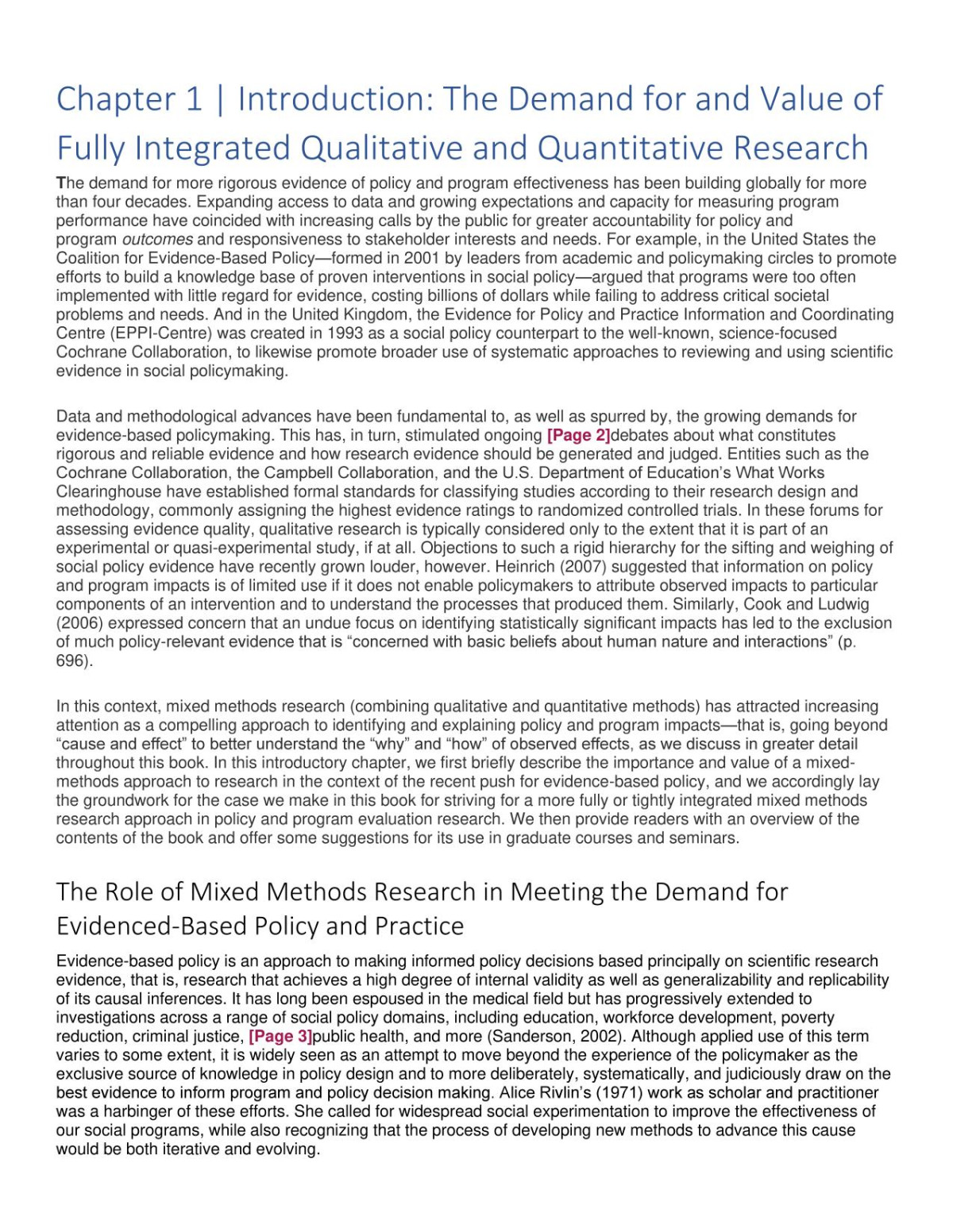 Mixed Methods For Policy Research And Program Evaluation Patricia Burch