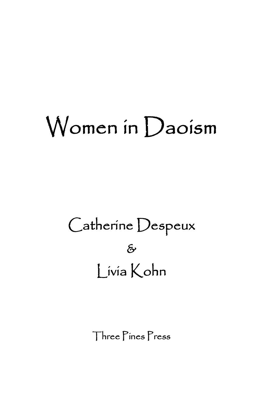 Women In Daoism Catherine Despeux Livia Kohn