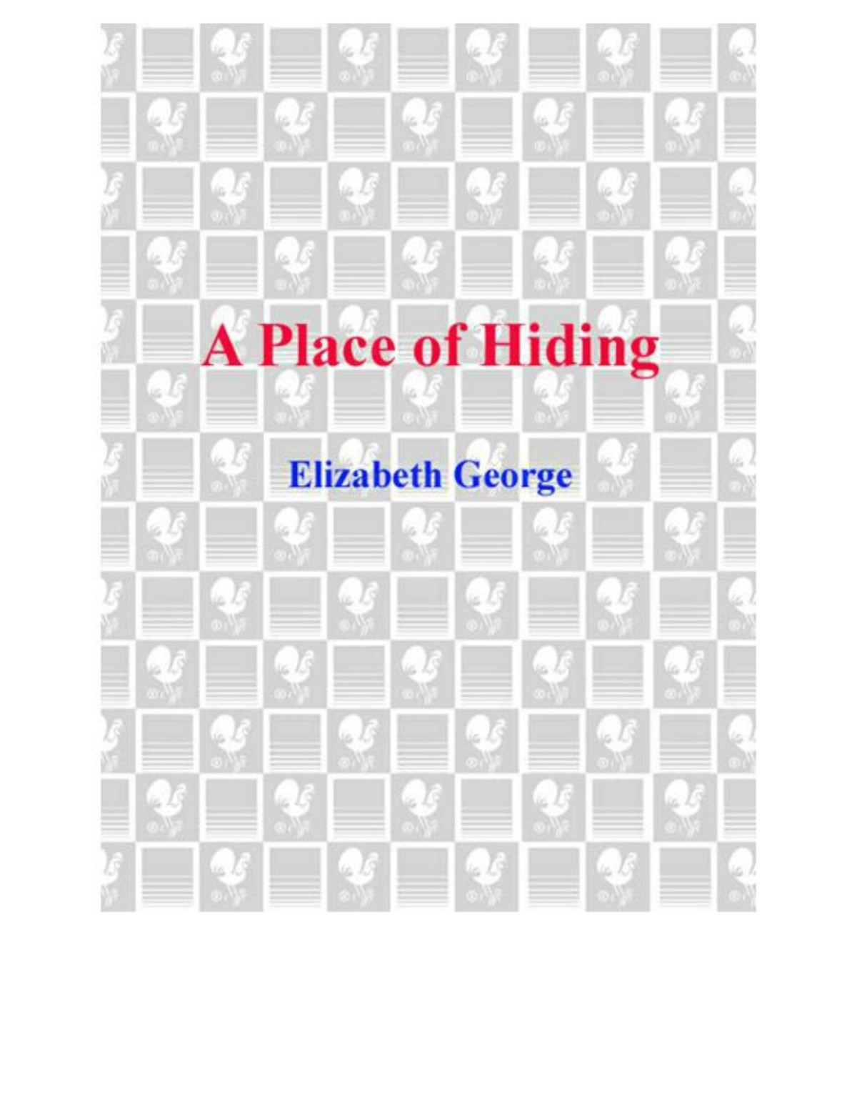 A Place Of Hiding Elizabeth George