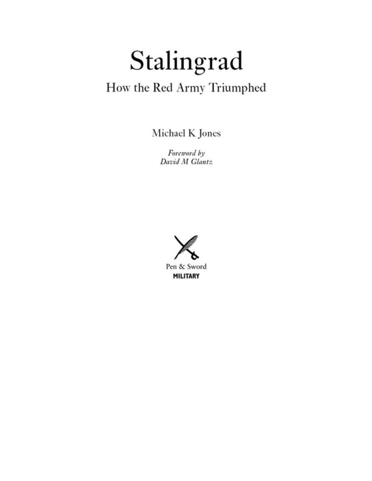 Stalingrad Michael K Jones