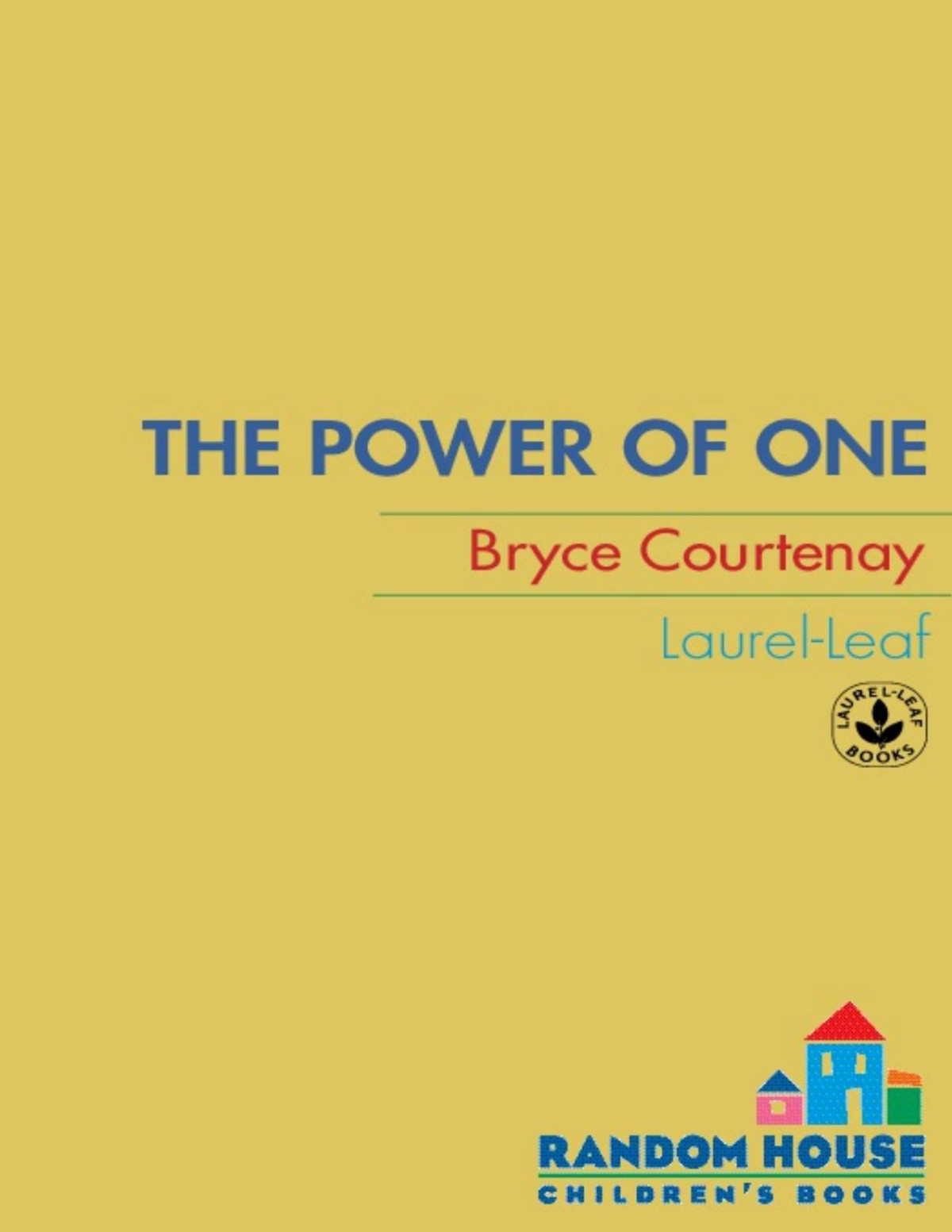 The Power Of One Bryce Courtenay
