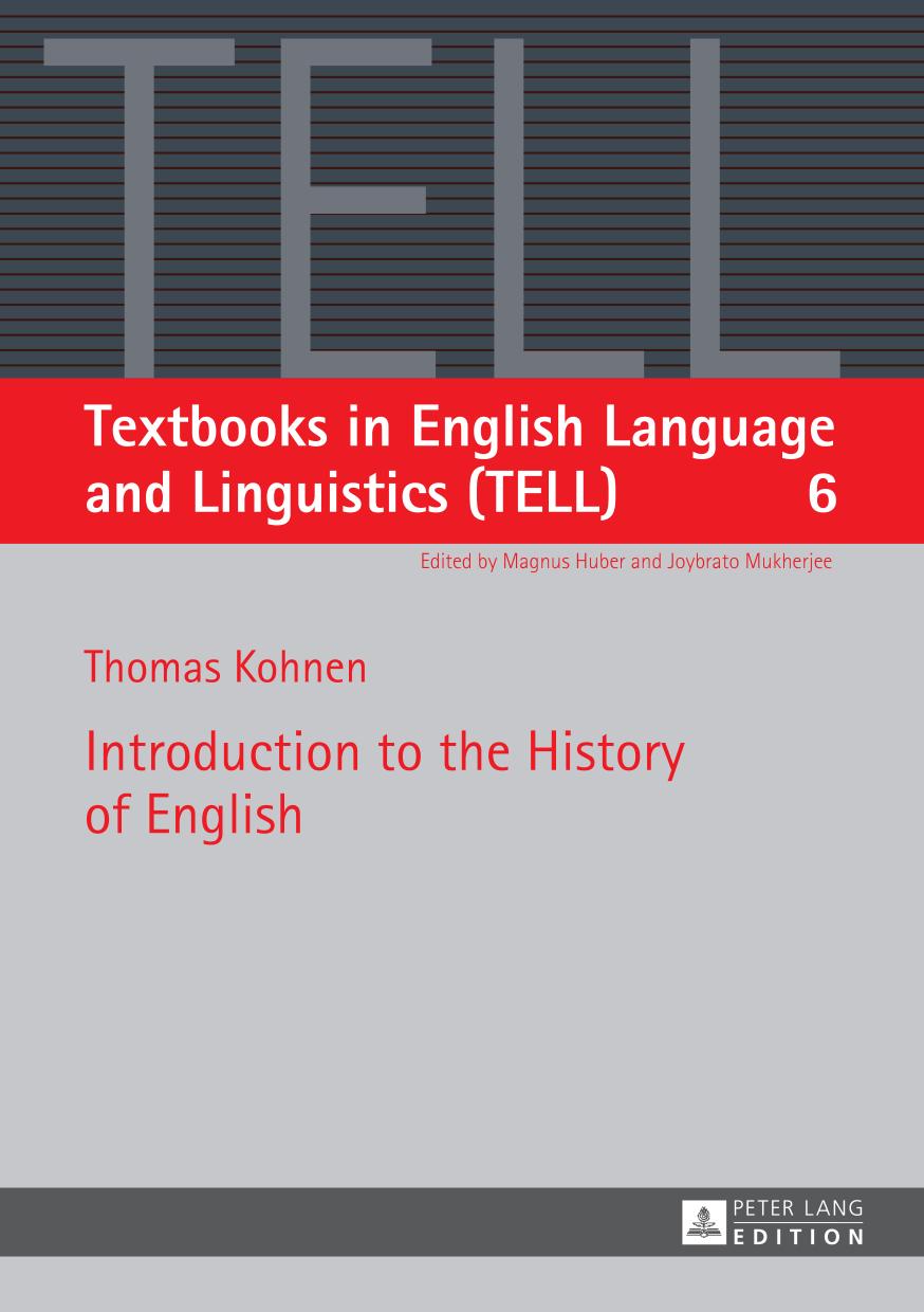 Introduction To The History Of English Thomas Kohnen