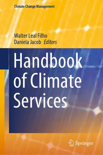 Handbook Of Climate Services Walter Leal Filho Daniela Jacob