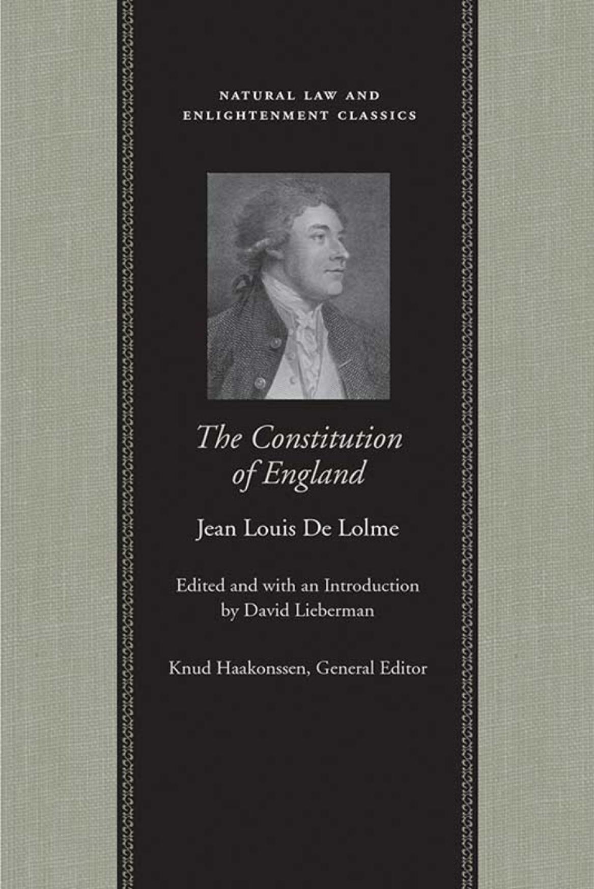 The Constitution Of England Jean Louis De Lolme