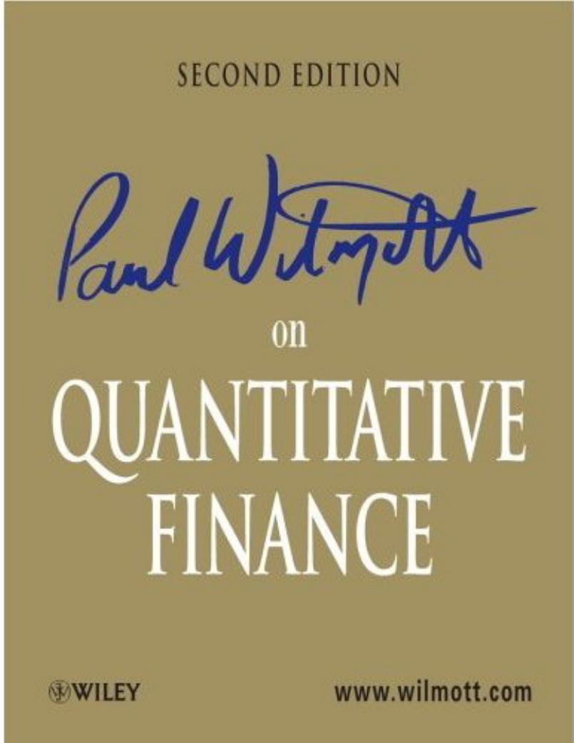 Paul Wilmott On Quantitive Finance Second Edition 2nd Paul Wilmott