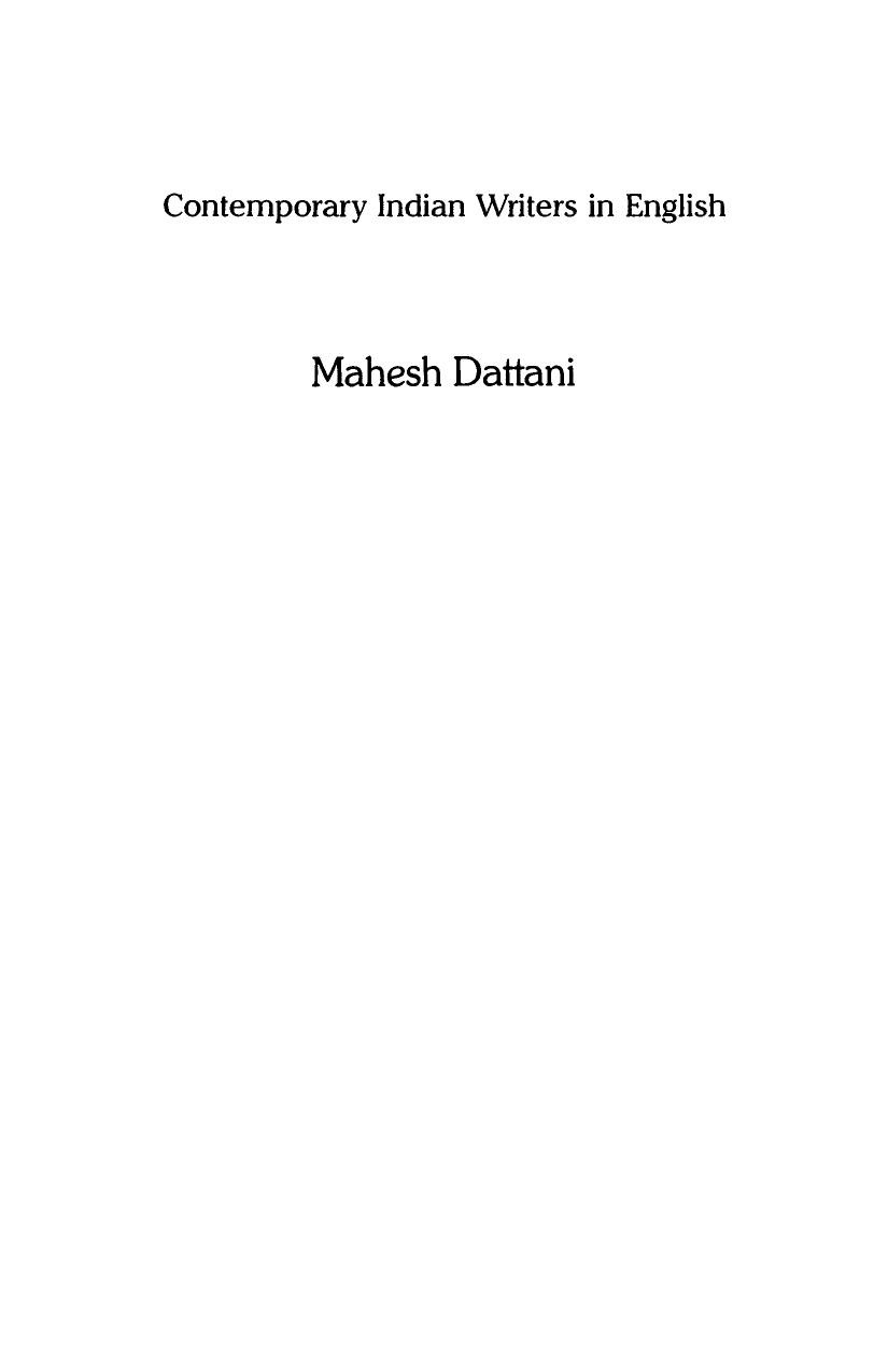 Mahesh Dattani An Introduction Asha Kuthari Chaudhuri