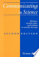 Communicating In Science Writing A Scientific Paper And Speaking At Scientific Meetings 2nd Edition 2nd Edition Booth
