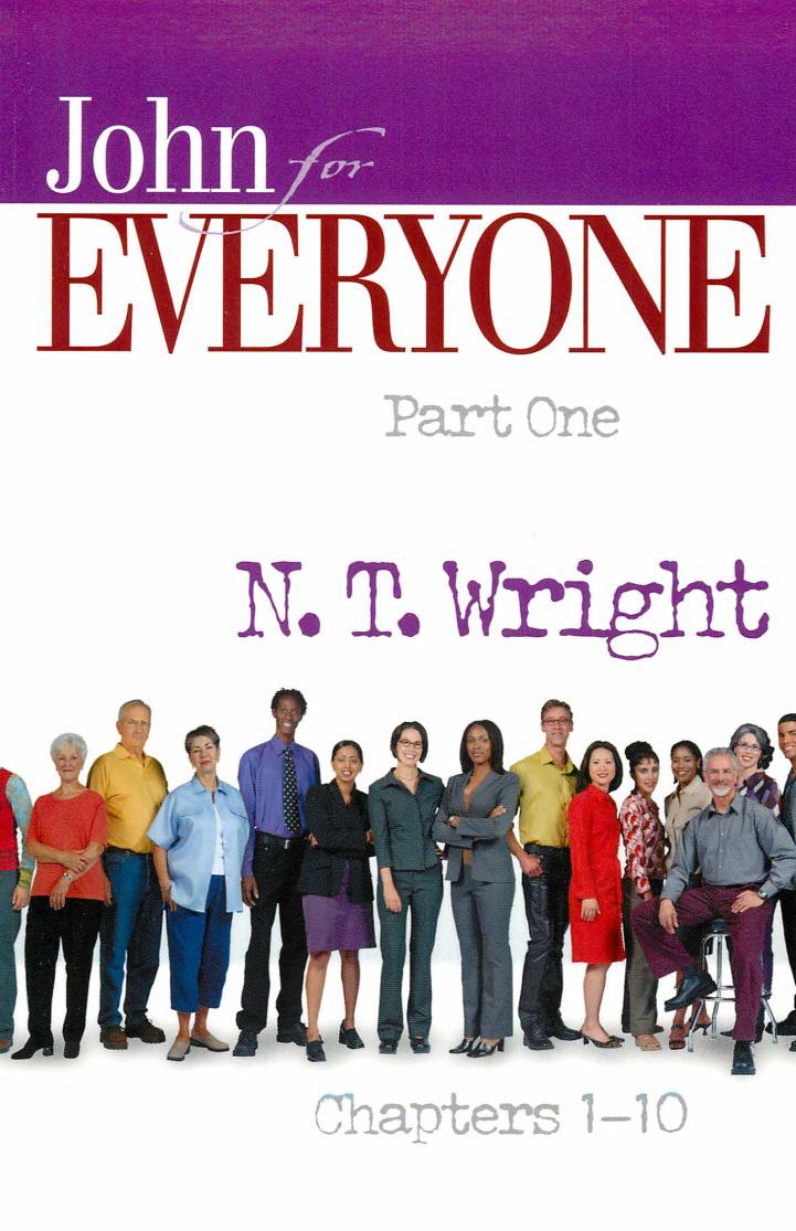 John For Everyone Part 1 Chapters 110 New Testament For Everyone 1st Edition N T Wright