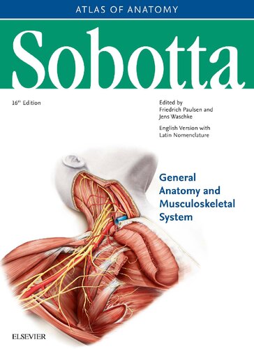 Sobotta Atlas Of Anatomy Vol 1 General Anatomy And Musculoskeletal System Englishlatin16th Ed 16th Edition Friedrich Paulsen