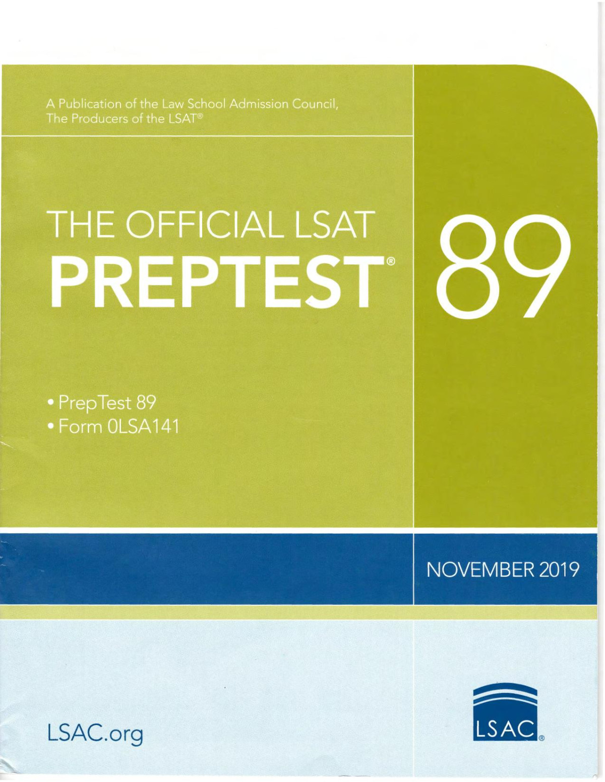 Lsat Preptest 89 Lsac
