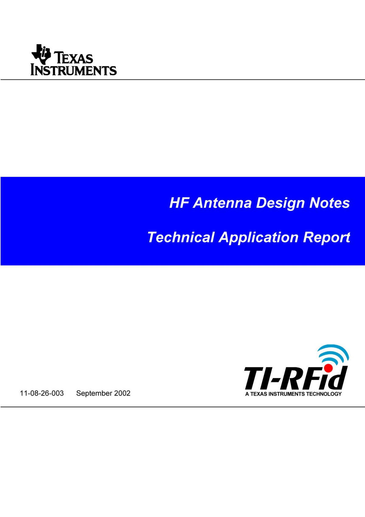 Hf Antenna Design Notes Texas Instruments 2002 Coll