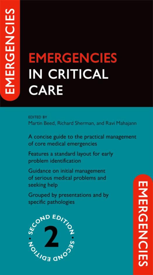 Emergencies In Critical Care 2nd Edition Martin Beed Richard Sherman