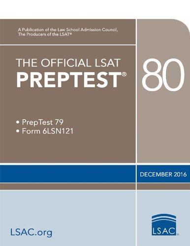 The Official Lsat Preptest 80 Lsac