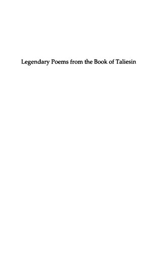 Legendary Poems From The Book Of Taliesin Marged Haycock