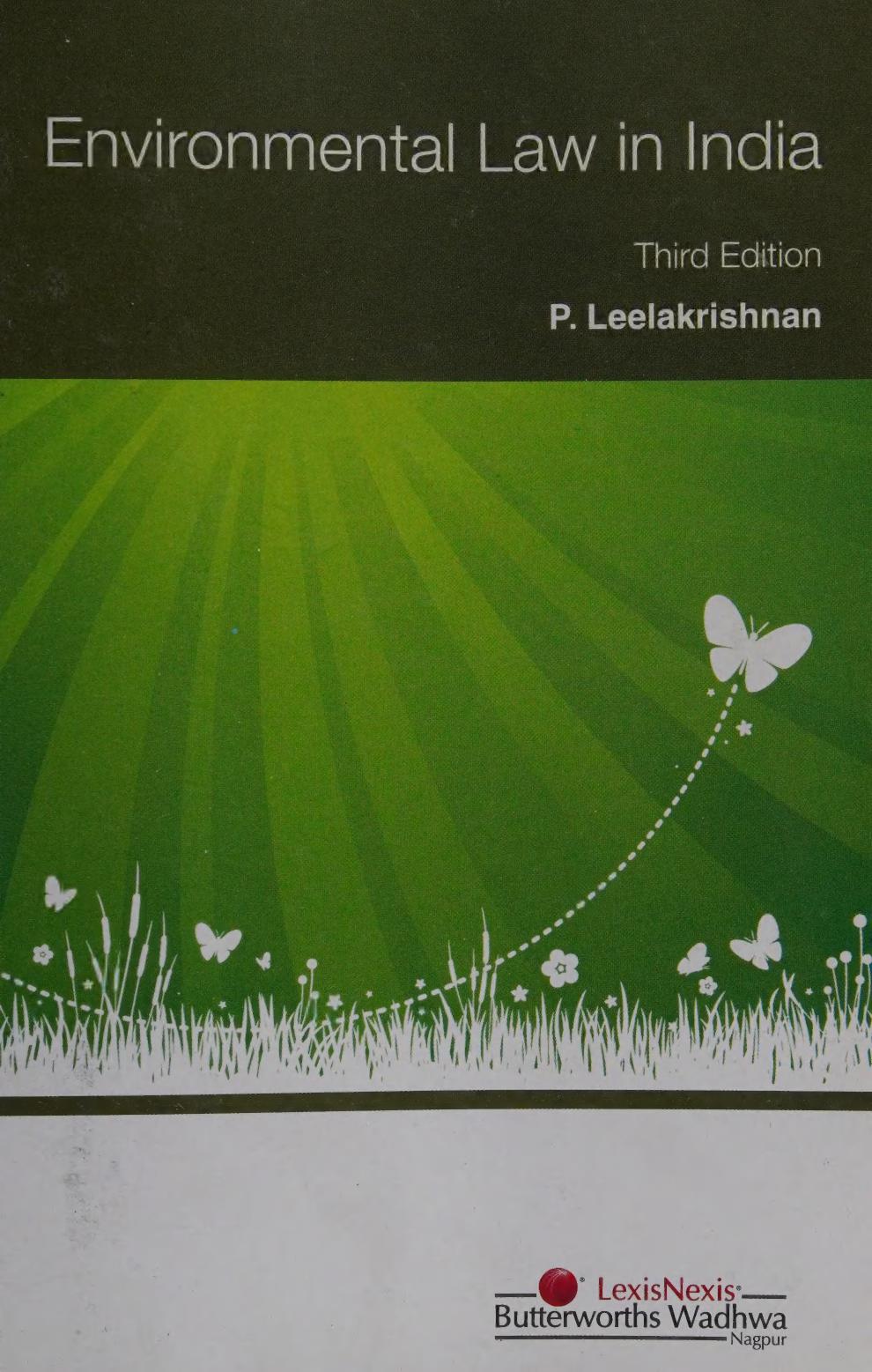 Environmental Law In India 3rd P Leelakrishnan